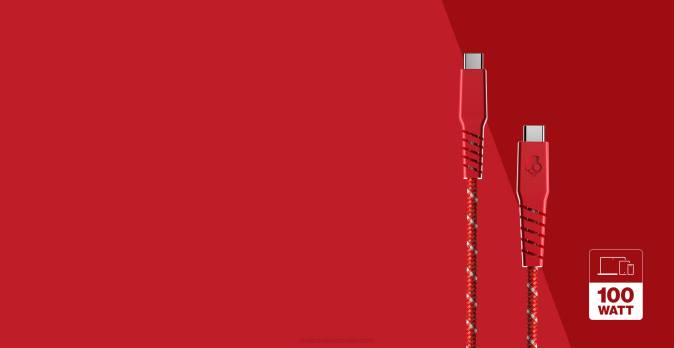 YOUR PATH TO POWER Line+ Braided Charging Cable XXFB48 Golden Red Skullcandy