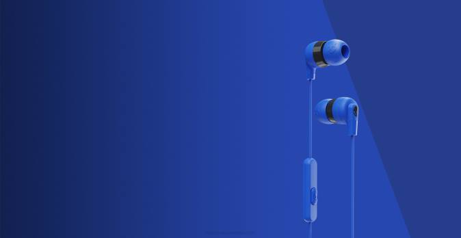 THE ORIGINAL ESSENTIAL Ink'd+Earbuds with Microphone XXFB32 Cobalt Blue Skullcandy
