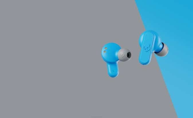MINI MIGHTY FINDABLE Dime 2 True Wireless Earbuds XXFB28 Light Grey/Blue Skullcandy
