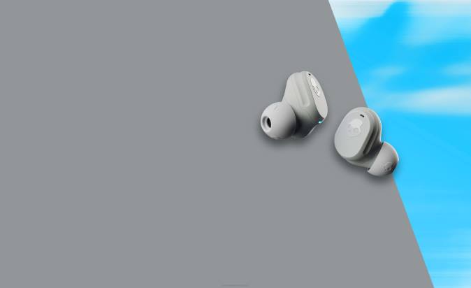 Pocket-Sized and Customized Mod True Wireless Earbuds XXFB20 Light Grey/Blue Skullcandy