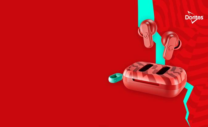 Skullcandy X Doritos Dime 2 True Wireless Earbuds XXFB3 Doritos Red Skullcandy