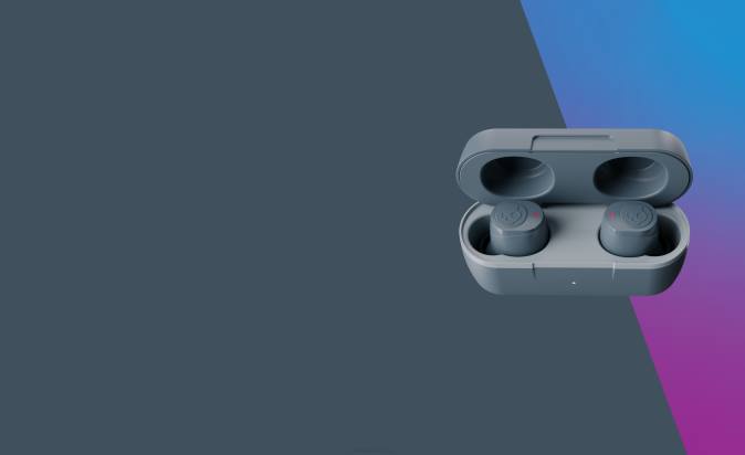 TOTALLY WIRELESS ESSENTIAL Jib True 2Wireless Earbuds XXFB25 Chill Grey Skullcandy