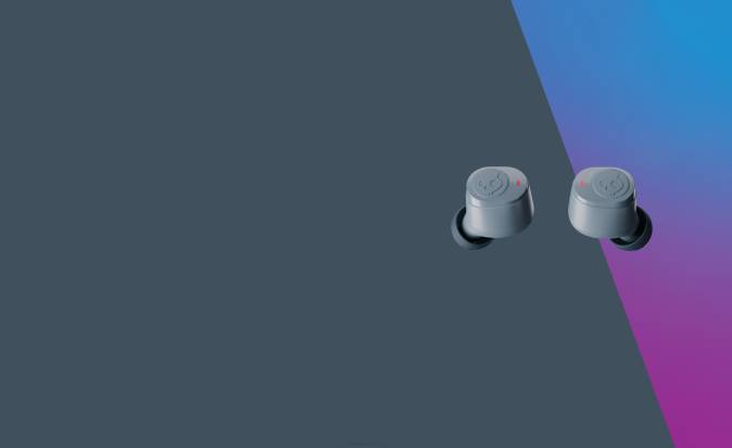 TOTALLY WIRELESS ESSENTIAL Jib True 2Wireless Earbuds XXFB25 Chill Grey Skullcandy