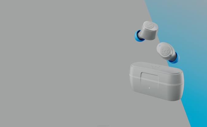 TOTALLY WIRELESS ESSENTIAL Jib True 2Wireless Earbuds XXFB26 Light Grey/Blue Skullcandy