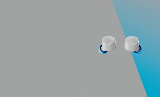 TOTALLY WIRELESS ESSENTIAL Jib True 2Wireless Earbuds XXFB26 Light Grey/Blue Skullcandy