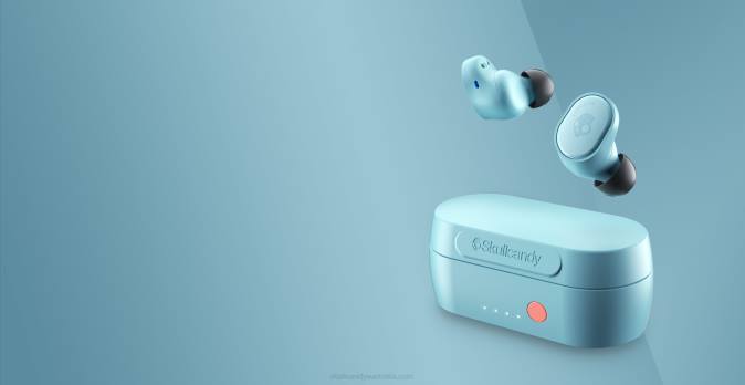 TRULY WIRELESS PERFECTLY SIMPLE Sesh Evo True Wireless Earbuds XXFB22 Bleached Blue Skullcandy