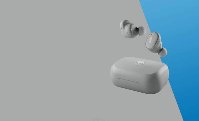 Upgradable tech premium sound Grind True Wireless Earbuds XXFB10 Light Grey/Blue Skullcandy