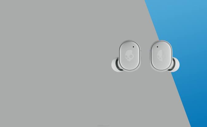 Upgradable tech premium sound Grind True Wireless Earbuds XXFB10 Light Grey/Blue Skullcandy