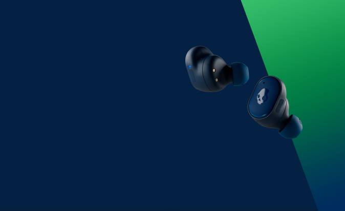 Upgradable tech premium sound Grind True Wireless Earbuds XXFB12 Dark Blue/Green Skullcandy