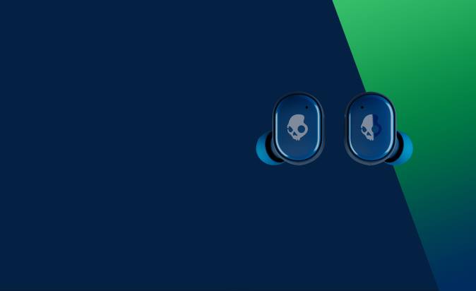 Upgradable tech premium sound Grind True Wireless Earbuds XXFB12 Dark Blue/Green Skullcandy