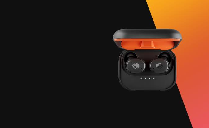 Upgradable tech wireless charging Grind Fuel True Wireless Earbuds XXFB7 Black/Orange Skullcandy