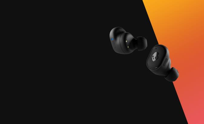 Upgradable tech wireless charging Grind Fuel True Wireless Earbuds XXFB7 Black/Orange Skullcandy