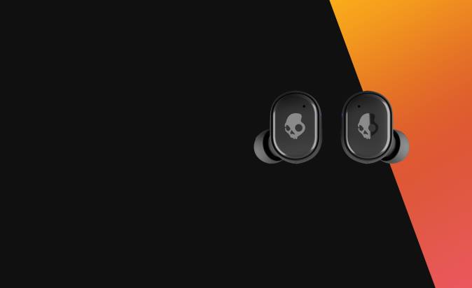 Upgradable tech wireless charging Grind Fuel True Wireless Earbuds XXFB7 Black/Orange Skullcandy