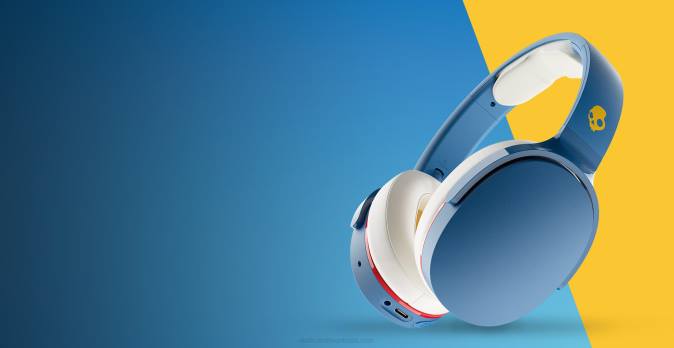 WIRELESS SIMPLICITY WITHSUPERIOR SOUND Hesh Evo Wireless Headphones XXFB65 Blue Skullcandy